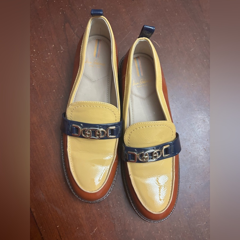 Sam Edelman Yellow and Brown Loafers